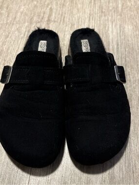 Esprit Kids Black Slip-On Mules with Buckle